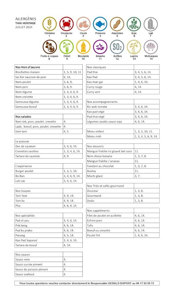THAI HERITAGE Restaurant Gastronomique - Scan Menu 1
