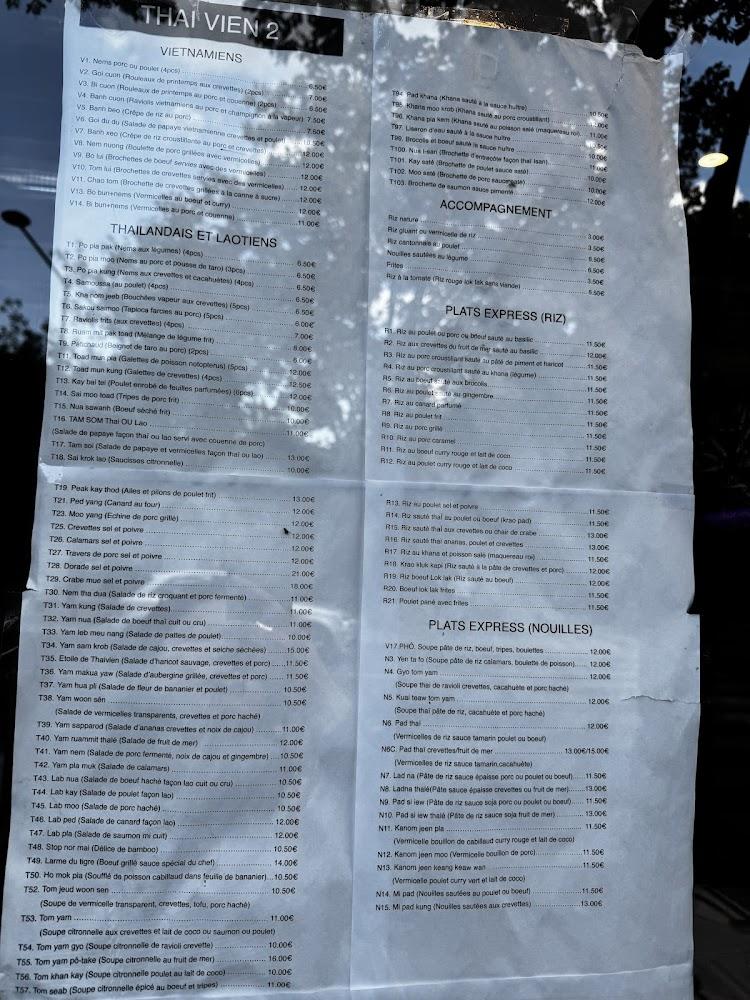 Thaï Vien 2 - Scan Menu 2