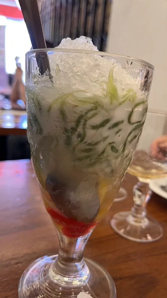 Lod Chong Farine de Riz Parfumée A Lait de Coco Glacé