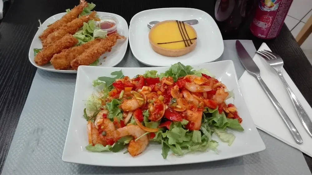 Salade Crevettes À la Citronnelle