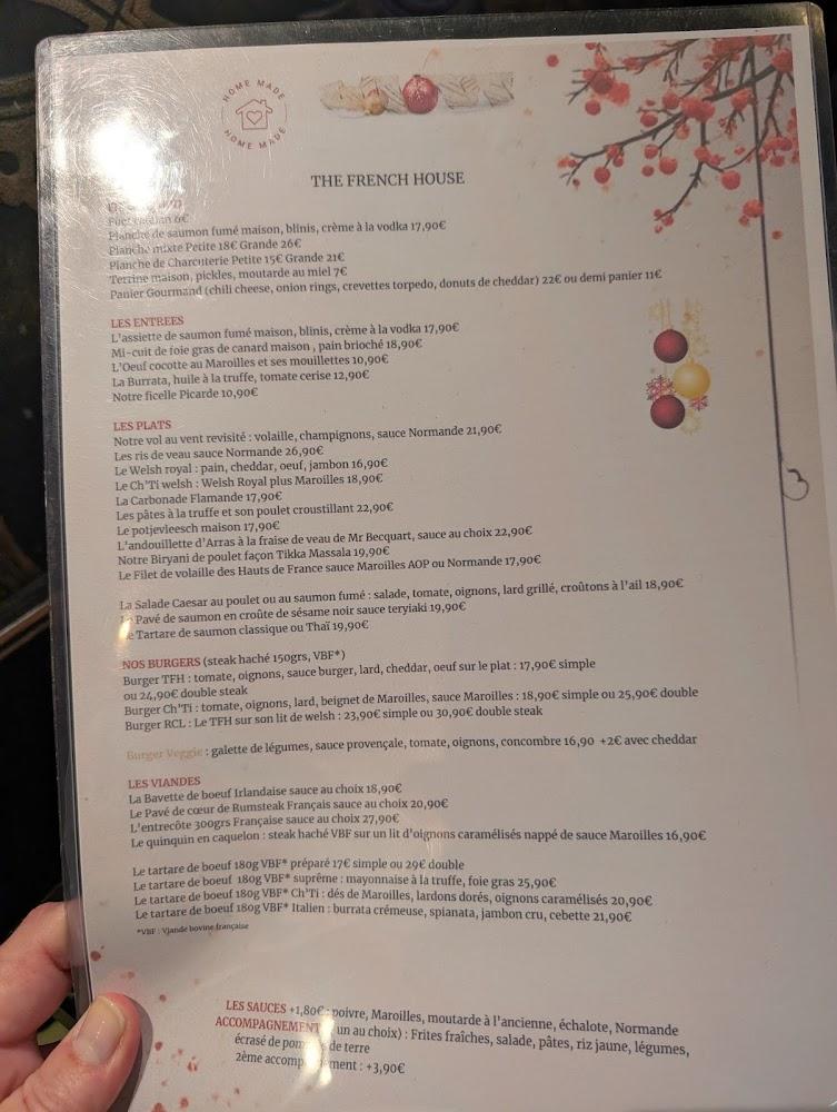 The French House Arras - Scan Menu 1