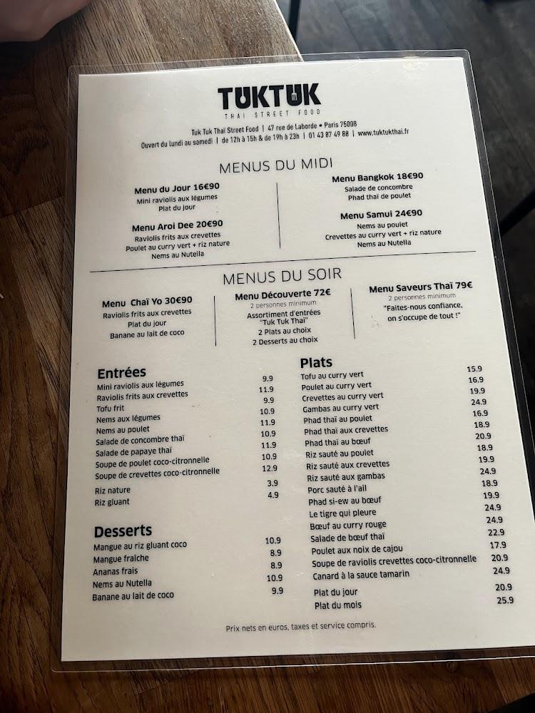 Tuk Tuk - Scan Menu 4
