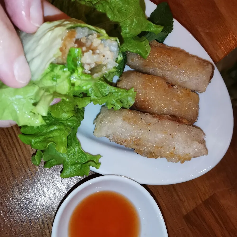 Rice Vermicelli with Spring Rolls