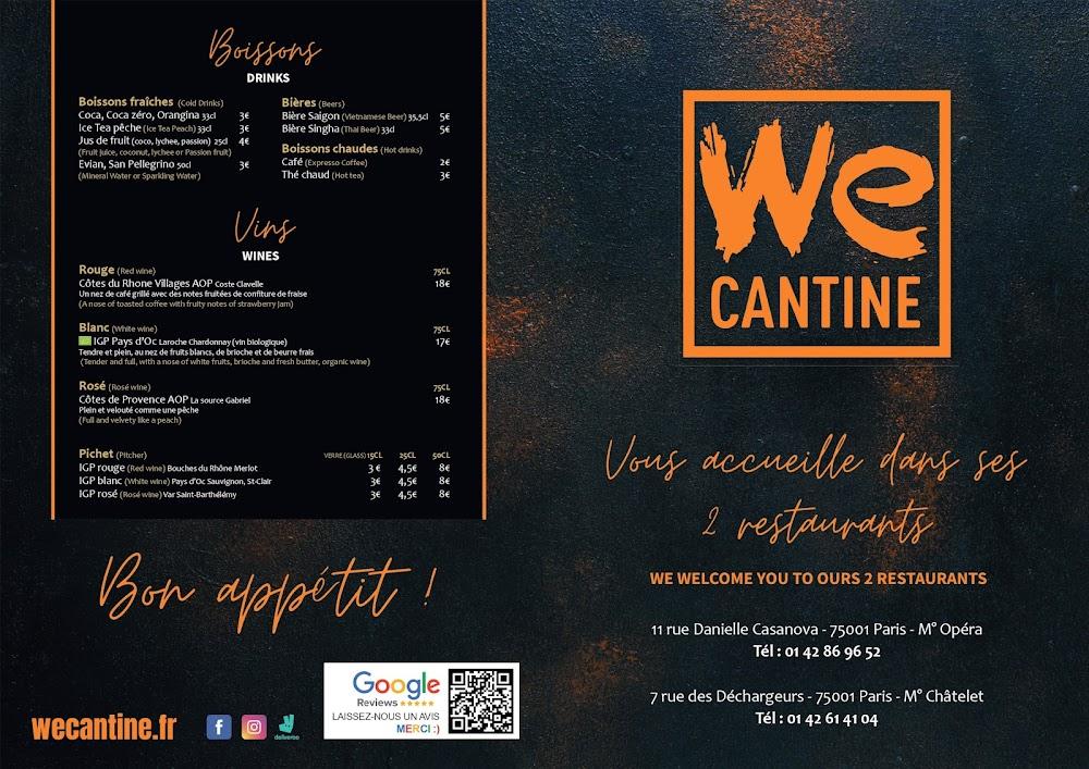 We Cantine Châtelet - Scan Menu 2