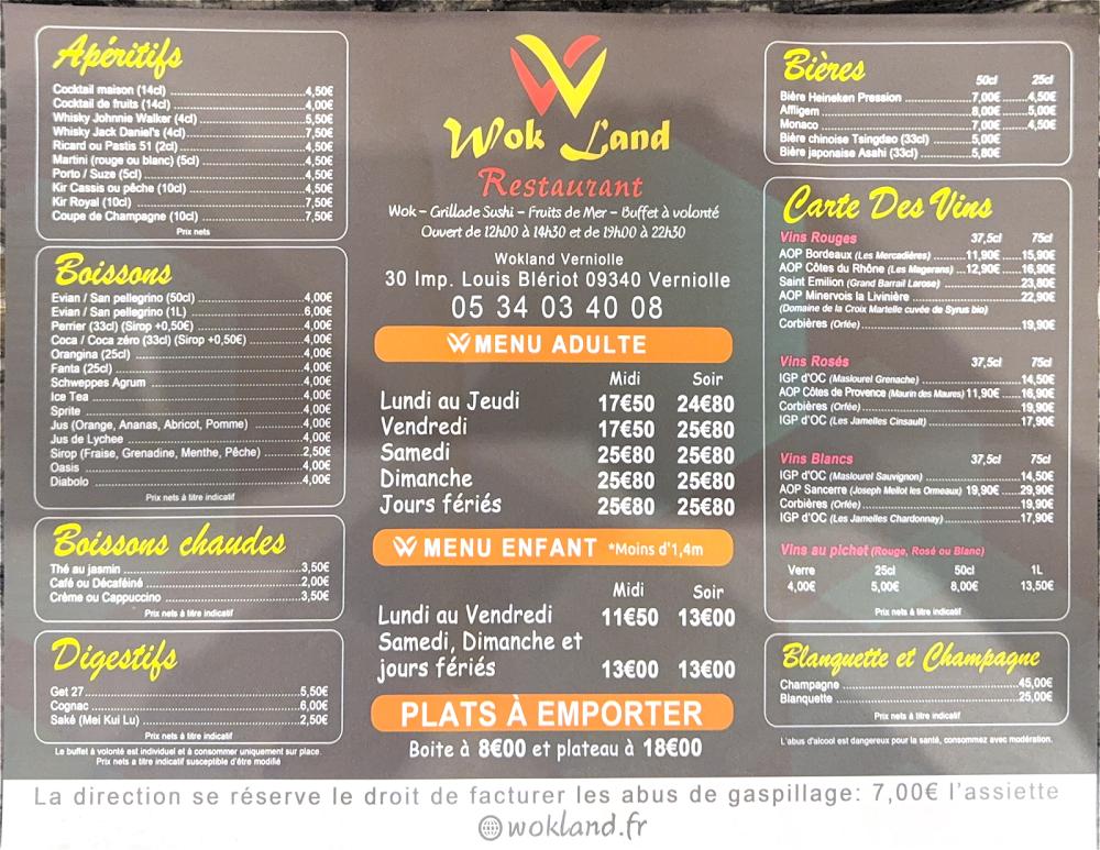 WOK land - Scan Menu 1