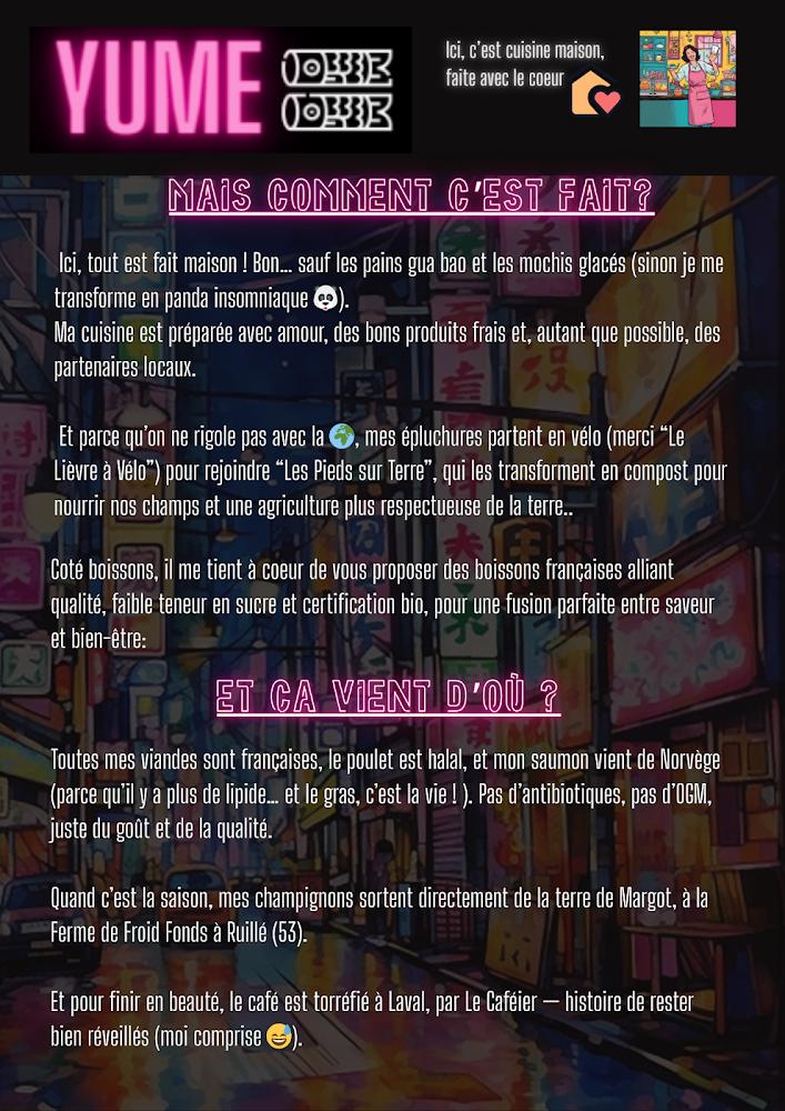 Yume - la cantine asiatique de Laval - Scan Menu 2